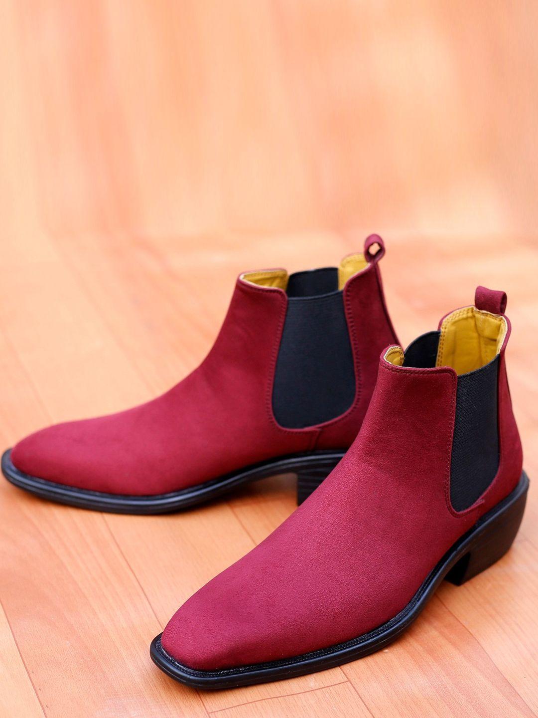 bxxy men mid top suede block-heel chelsea boots