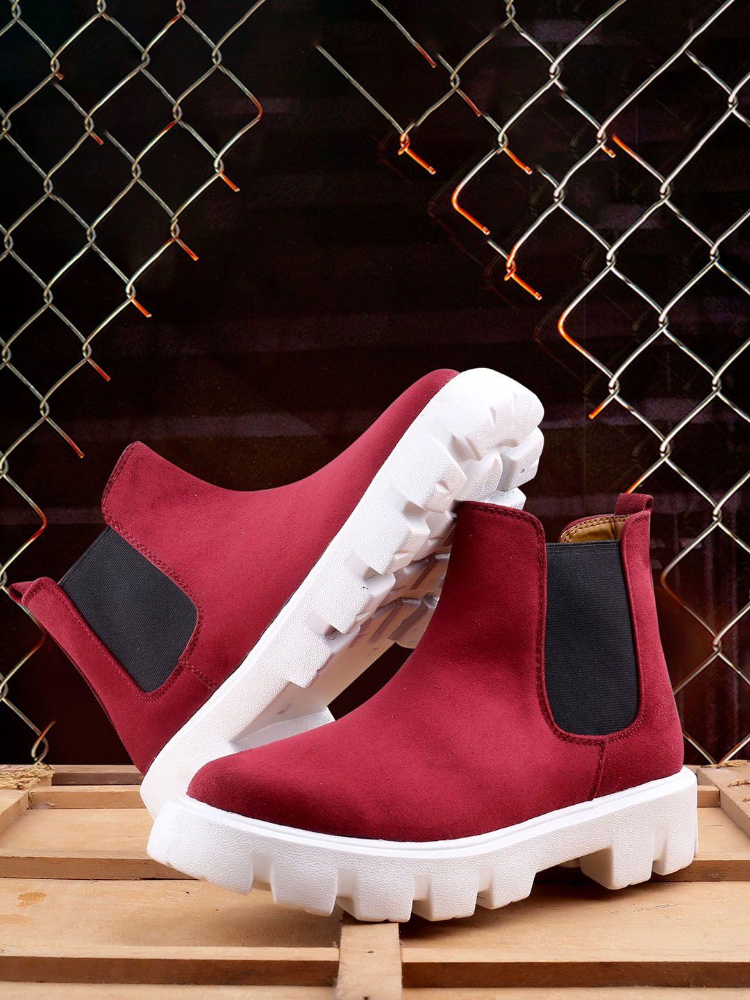 bxxy men suede mid-top chelsea boots