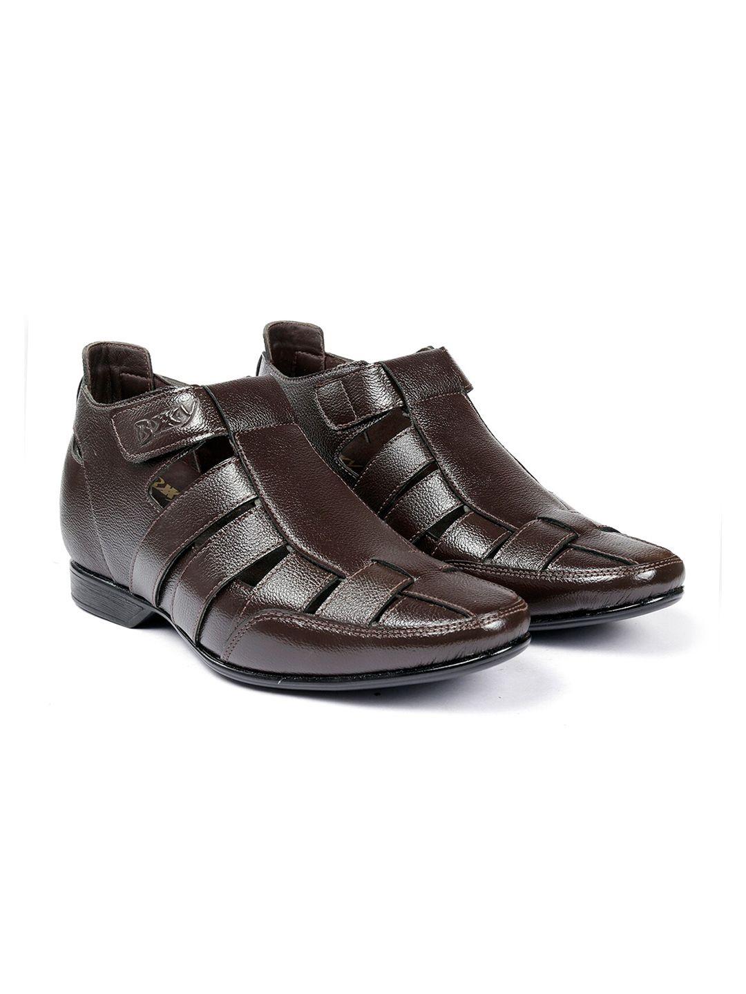 bxxy men textured height increasing shoe-style sandals