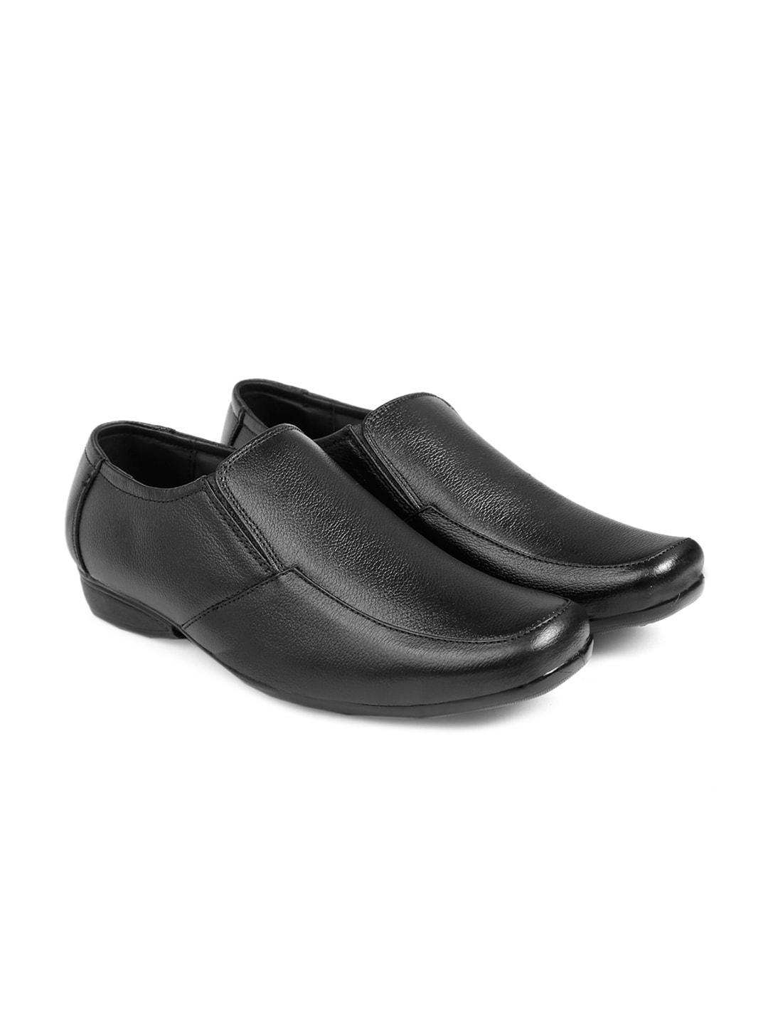 bxxy men textured leather formal slip-on shoes