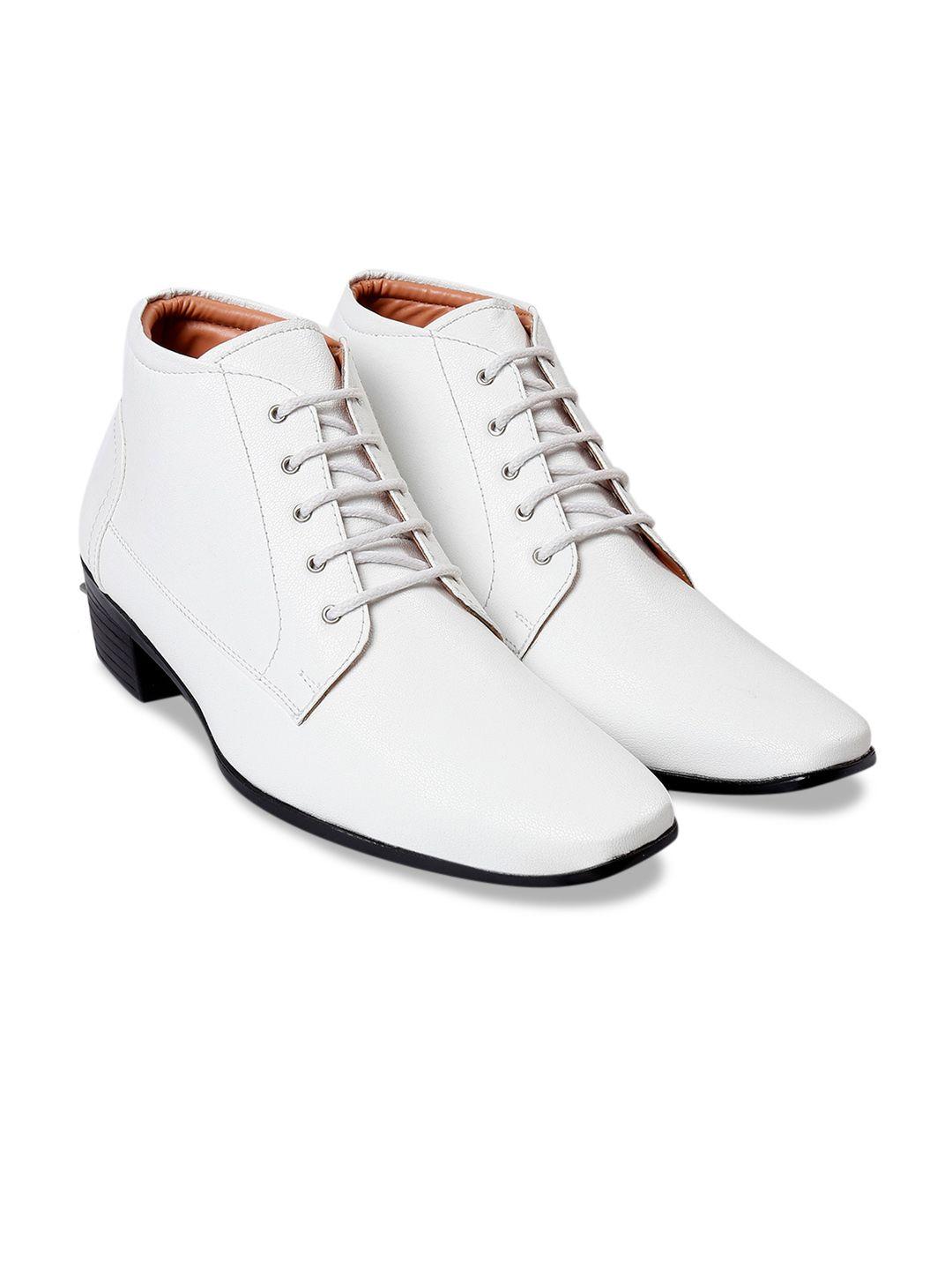 bxxy men textured mid top height increasing formal derby boots