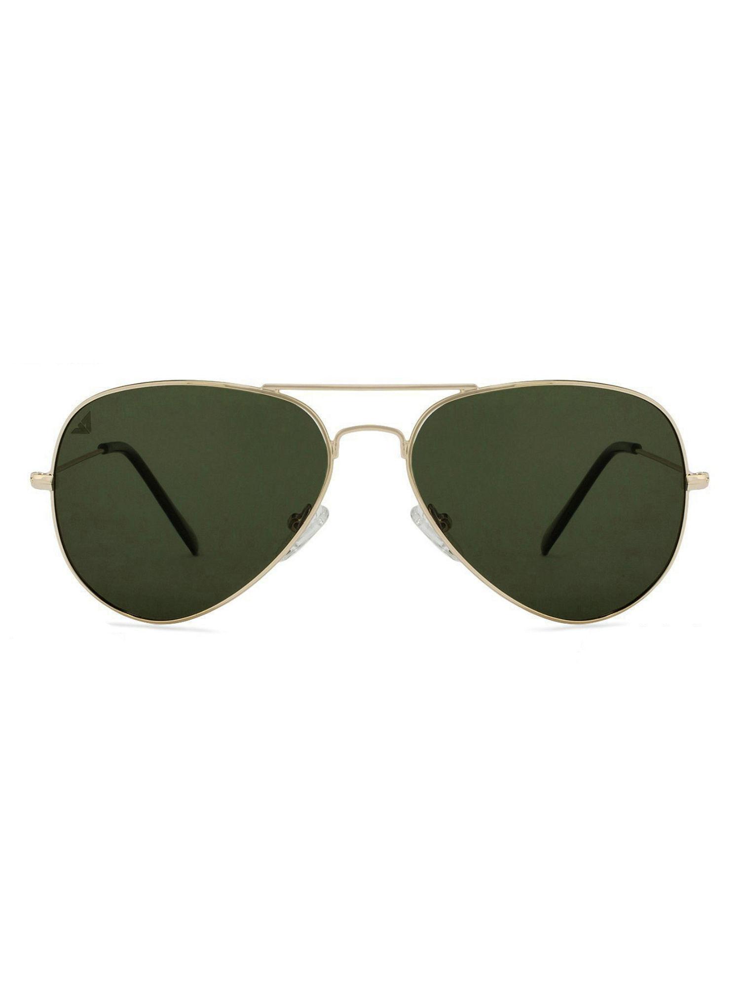 by lenskart gold green small aviator sunglasses - vc 5158/p