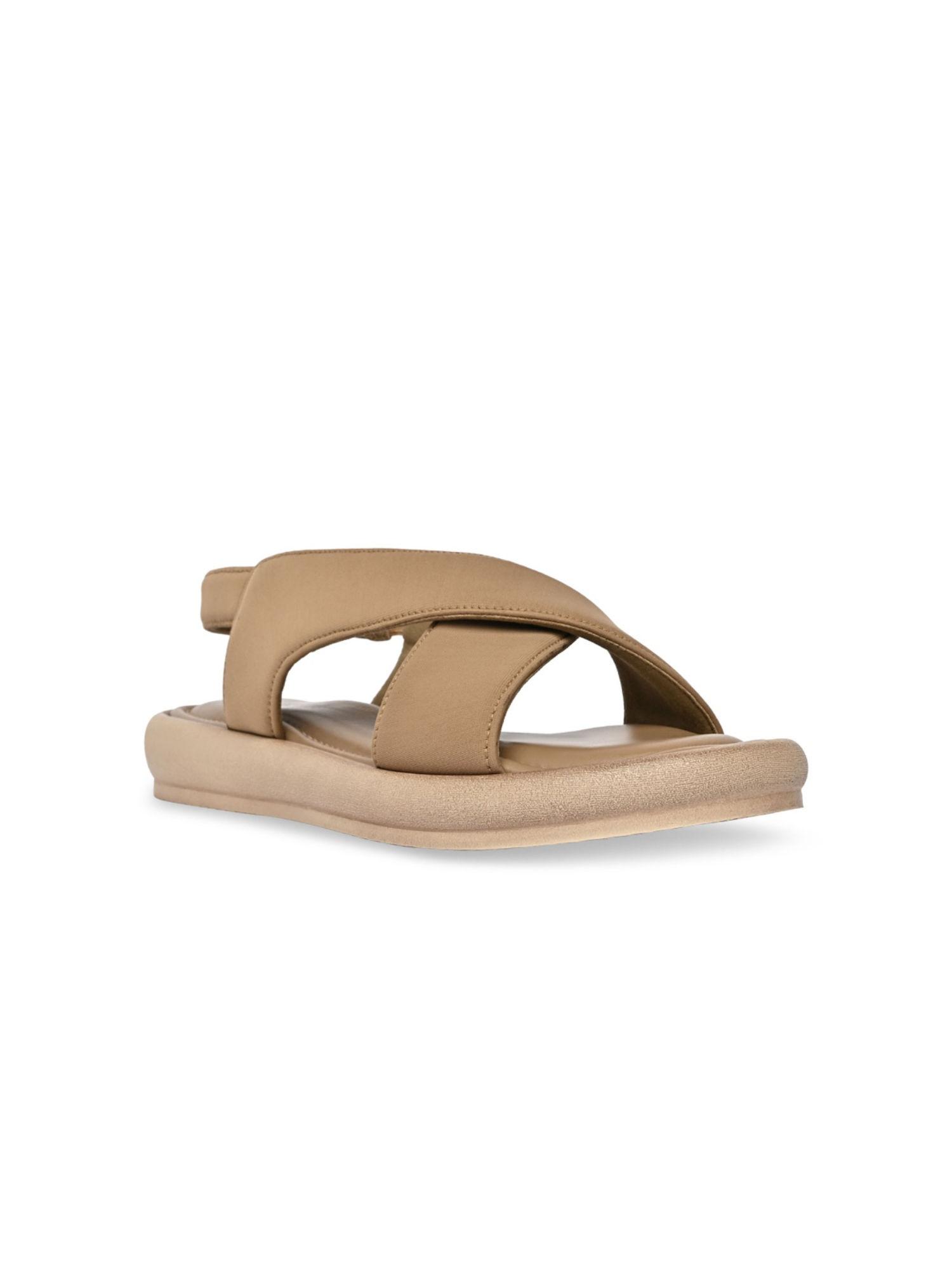 by regal beige women casual cross sandals