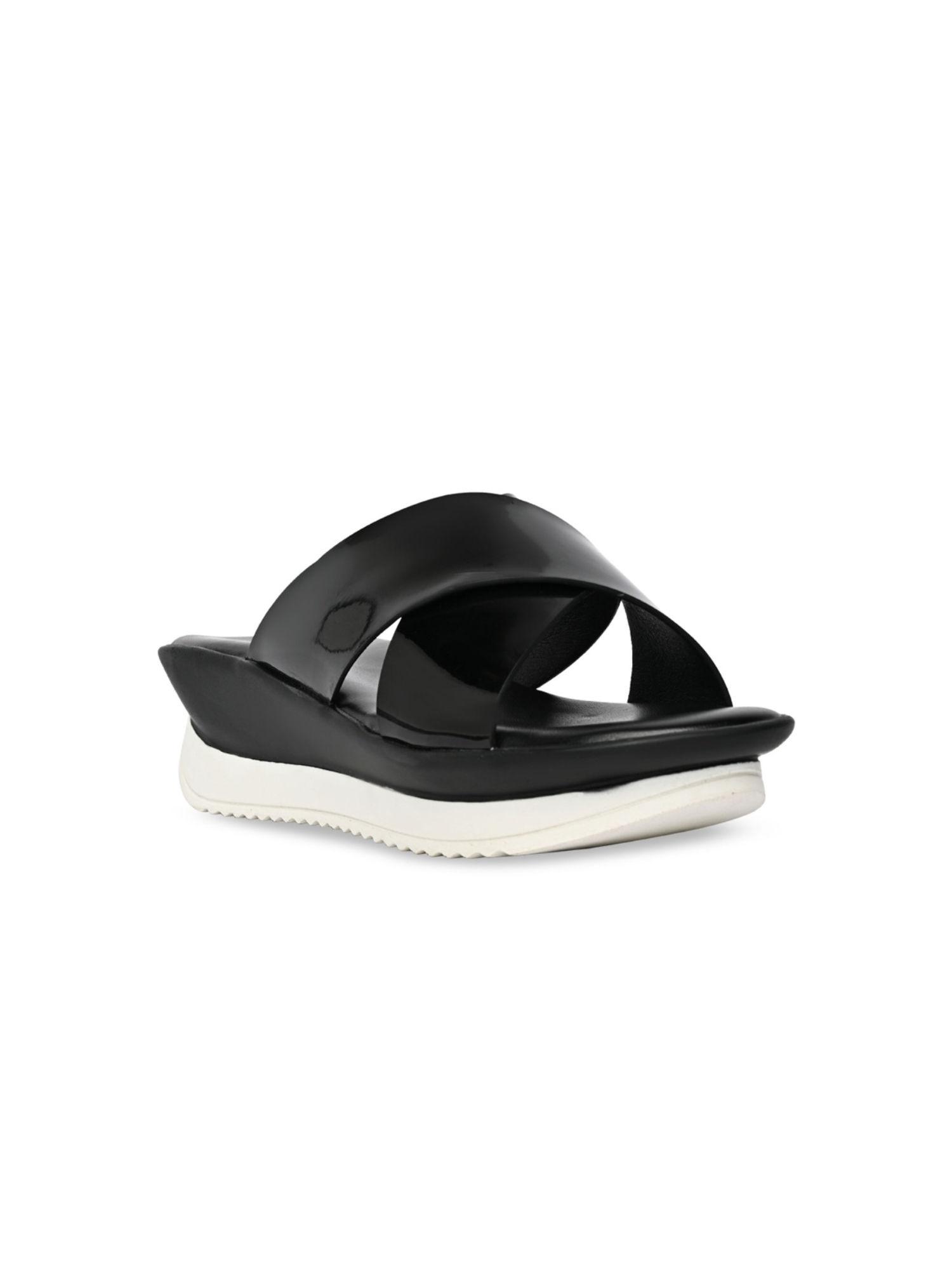 by regal black women casual platform sandals