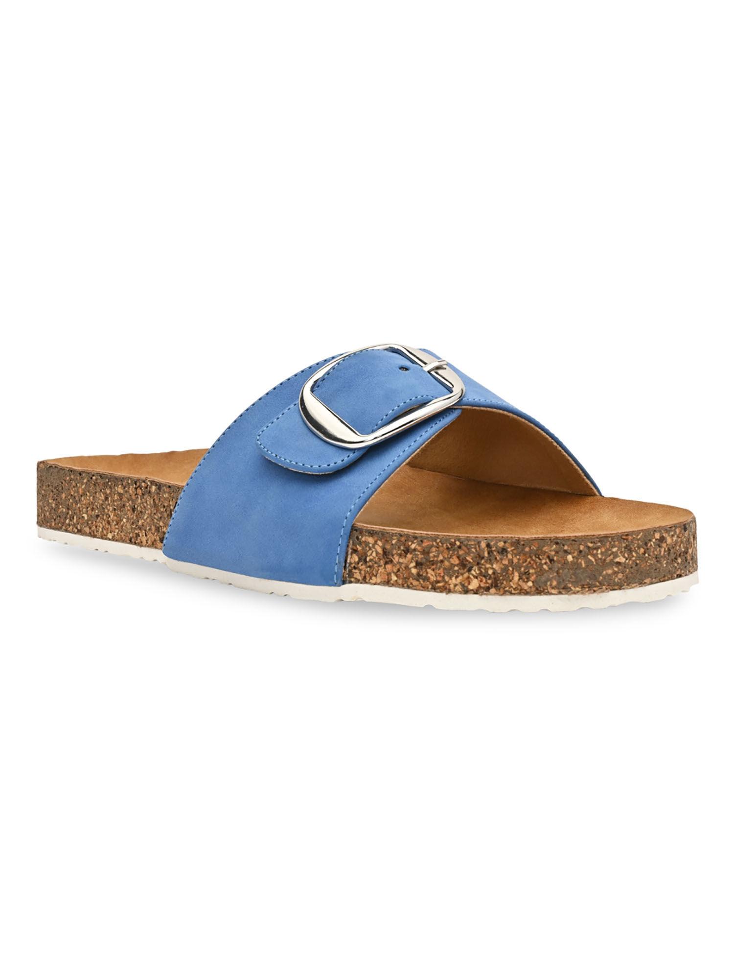 by regal blue women casual flat sliders