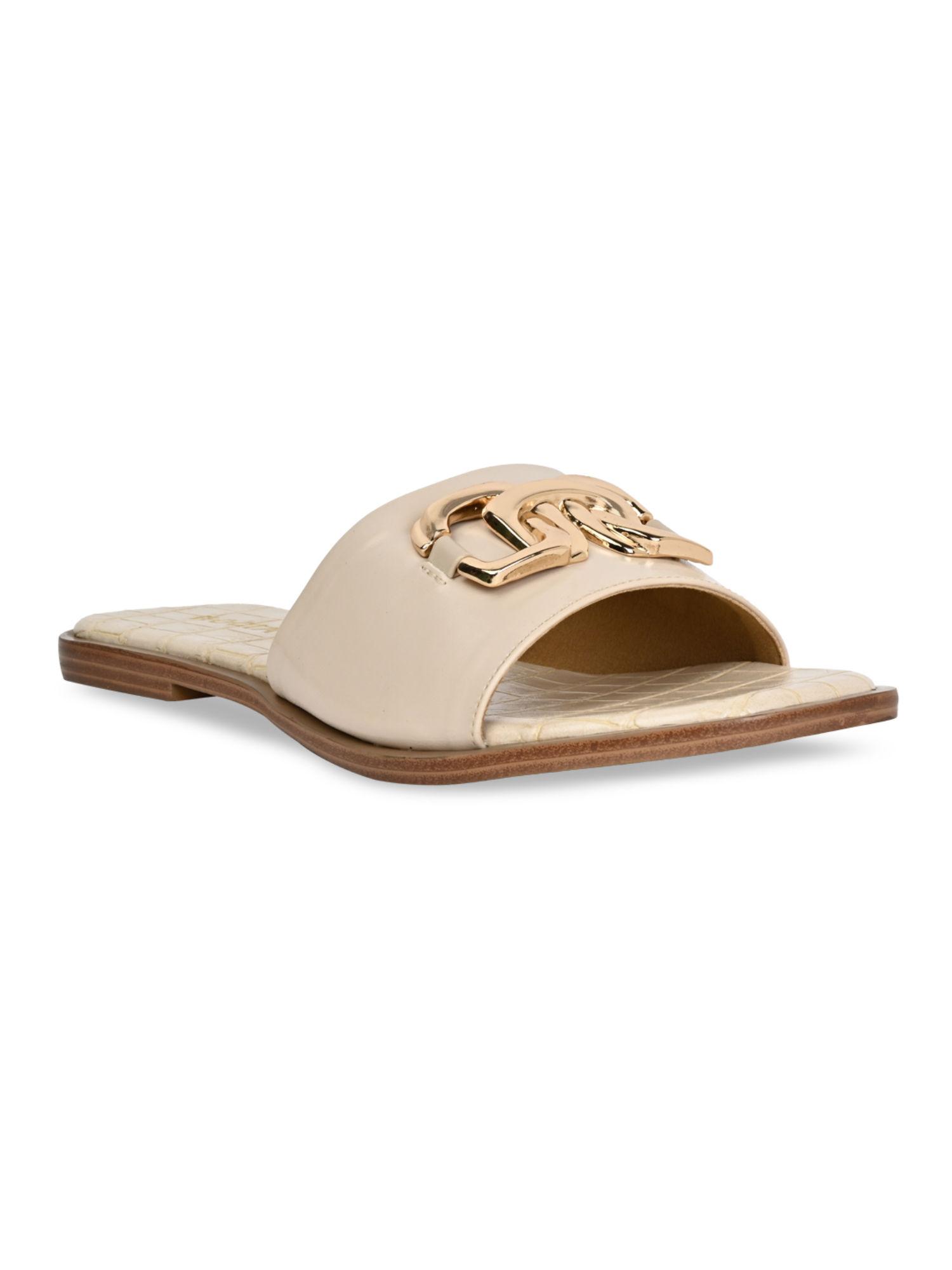 by regal cream women buckled flats