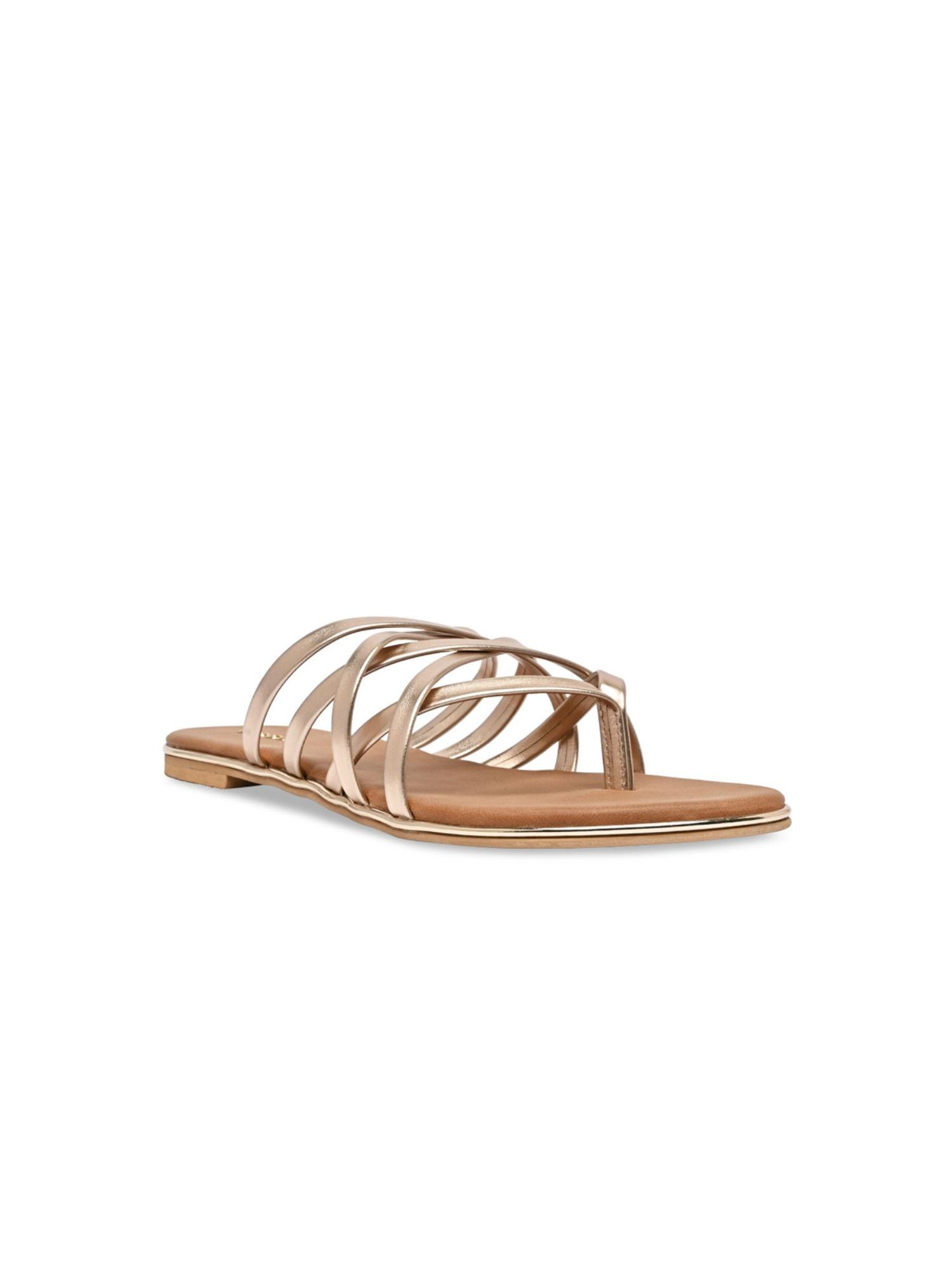 by regal rose gold women strappy flats