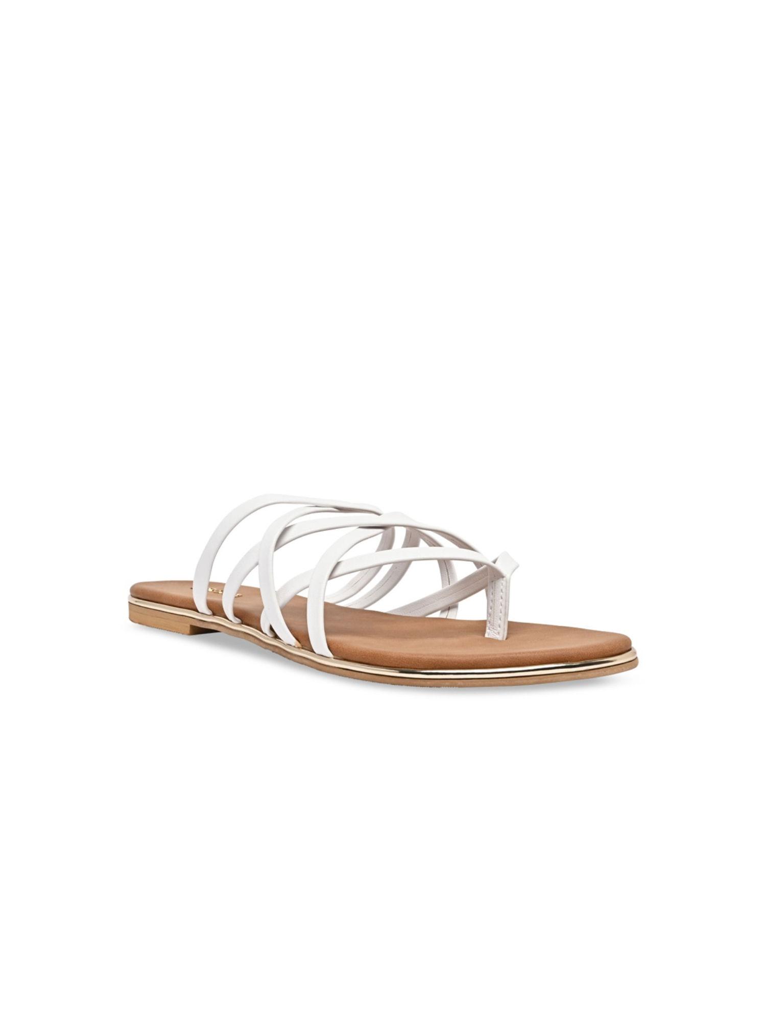 by regal white women strappy flats