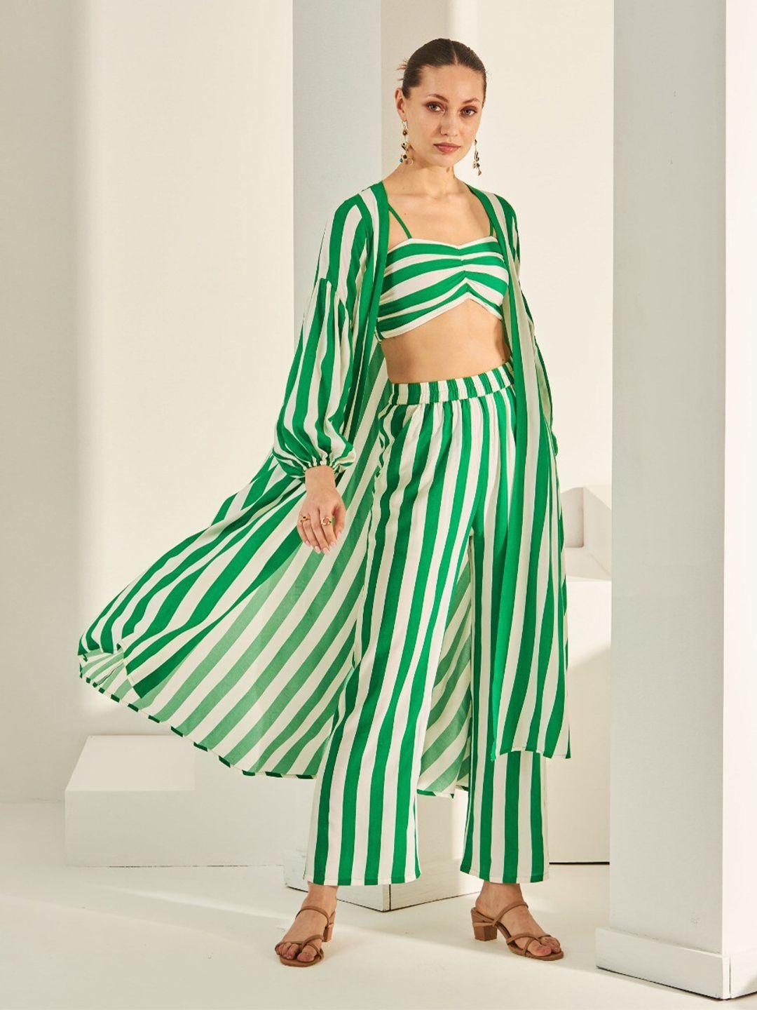 by the bay women striped top with trousers