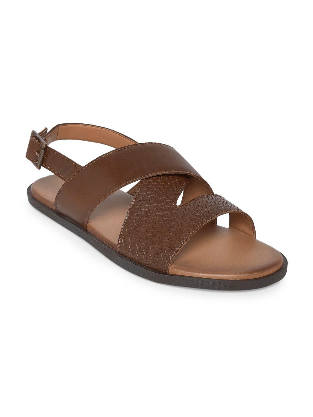 byford by pantaloons men brown textured comfort sandals