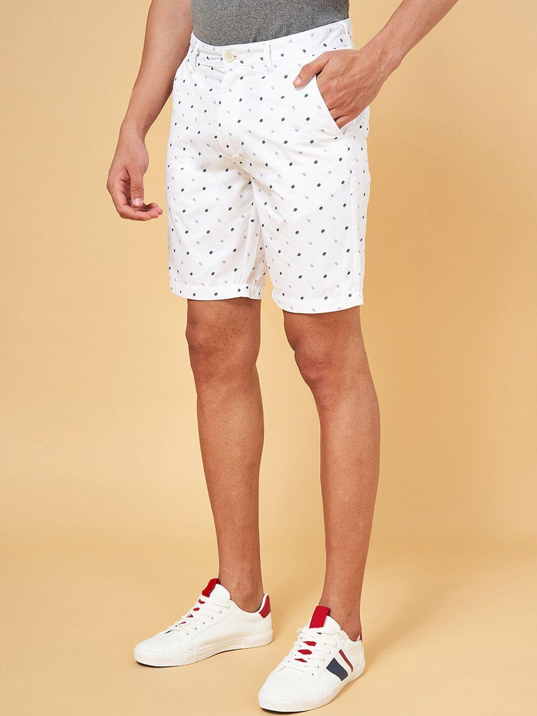 byford by pantaloons men mid-rise conversational printed slim fit shorts