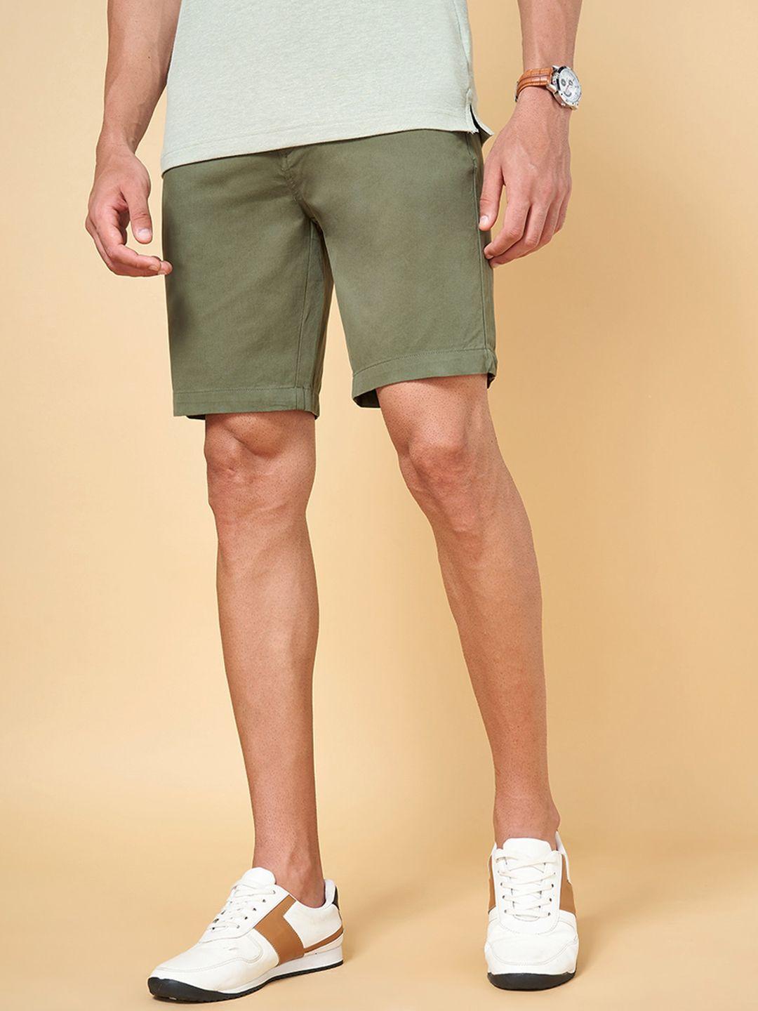 byford by pantaloons men slim fit mid-rise chino shorts