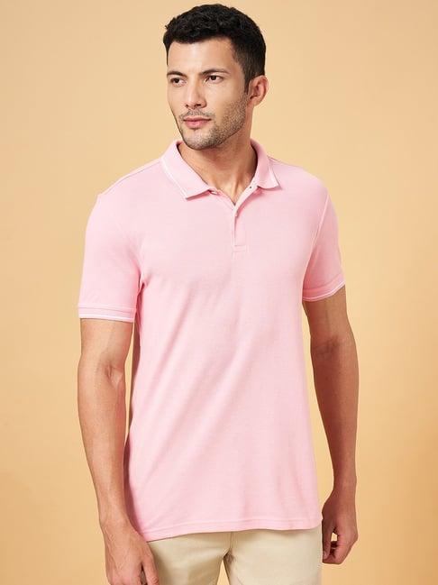 byford by pantaloons pink regular fit polo t-shirt