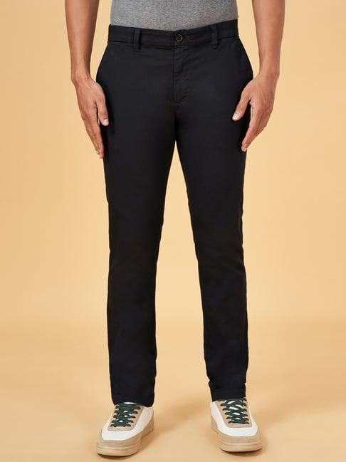 byford by pantaloons black slim fit trousers