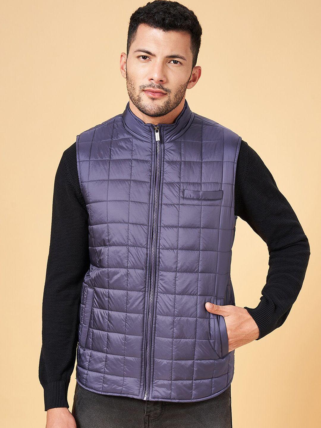 byford by pantaloons checked sleeveless quilted jacket