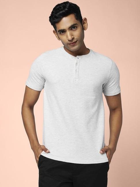 byford by pantaloons grey melange slim fit t-shirt