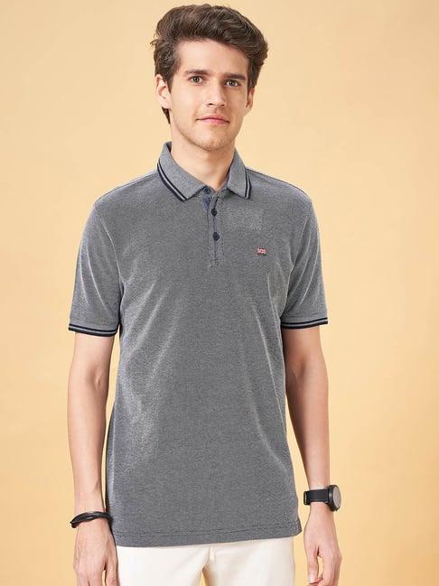 byford by pantaloons grey slim fit polo t-shirt