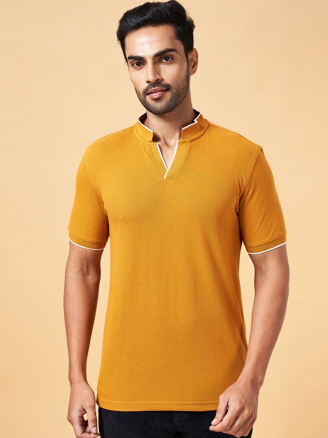 byford by pantaloons henley neck  slim fit cotton t-shirt