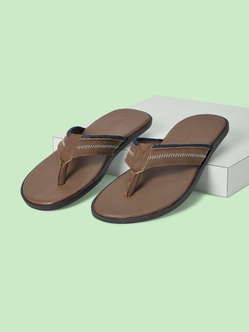 byford by pantaloons men's tan thong sandals