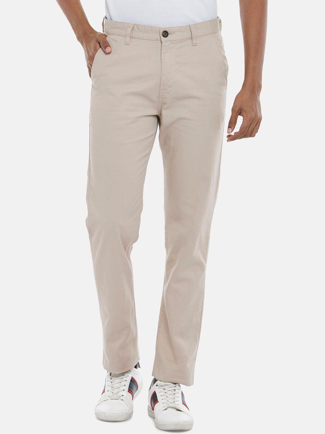 byford by pantaloons men beige low-rise chinos trouser