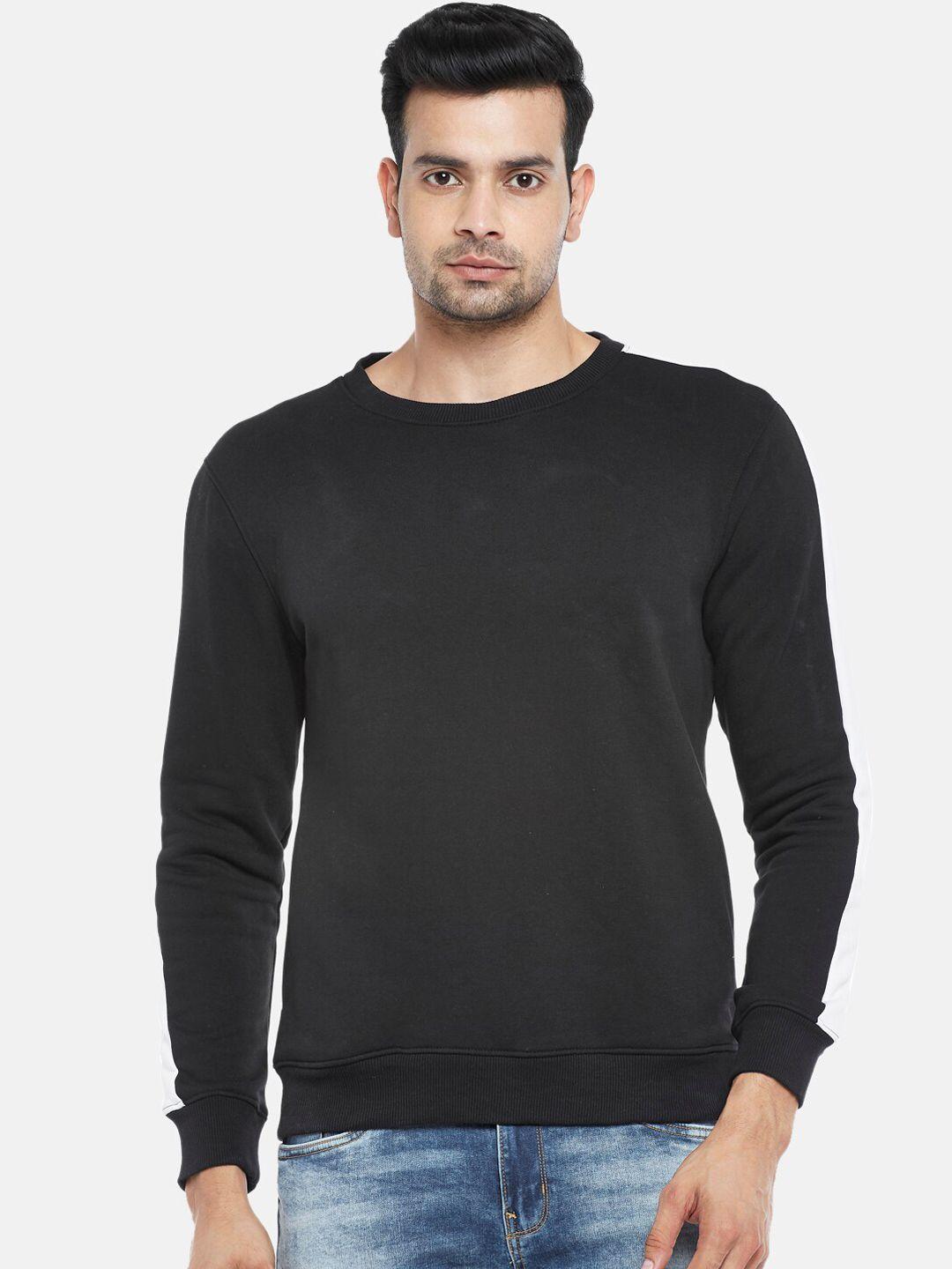 byford by pantaloons men black solid pullover sweatshirt