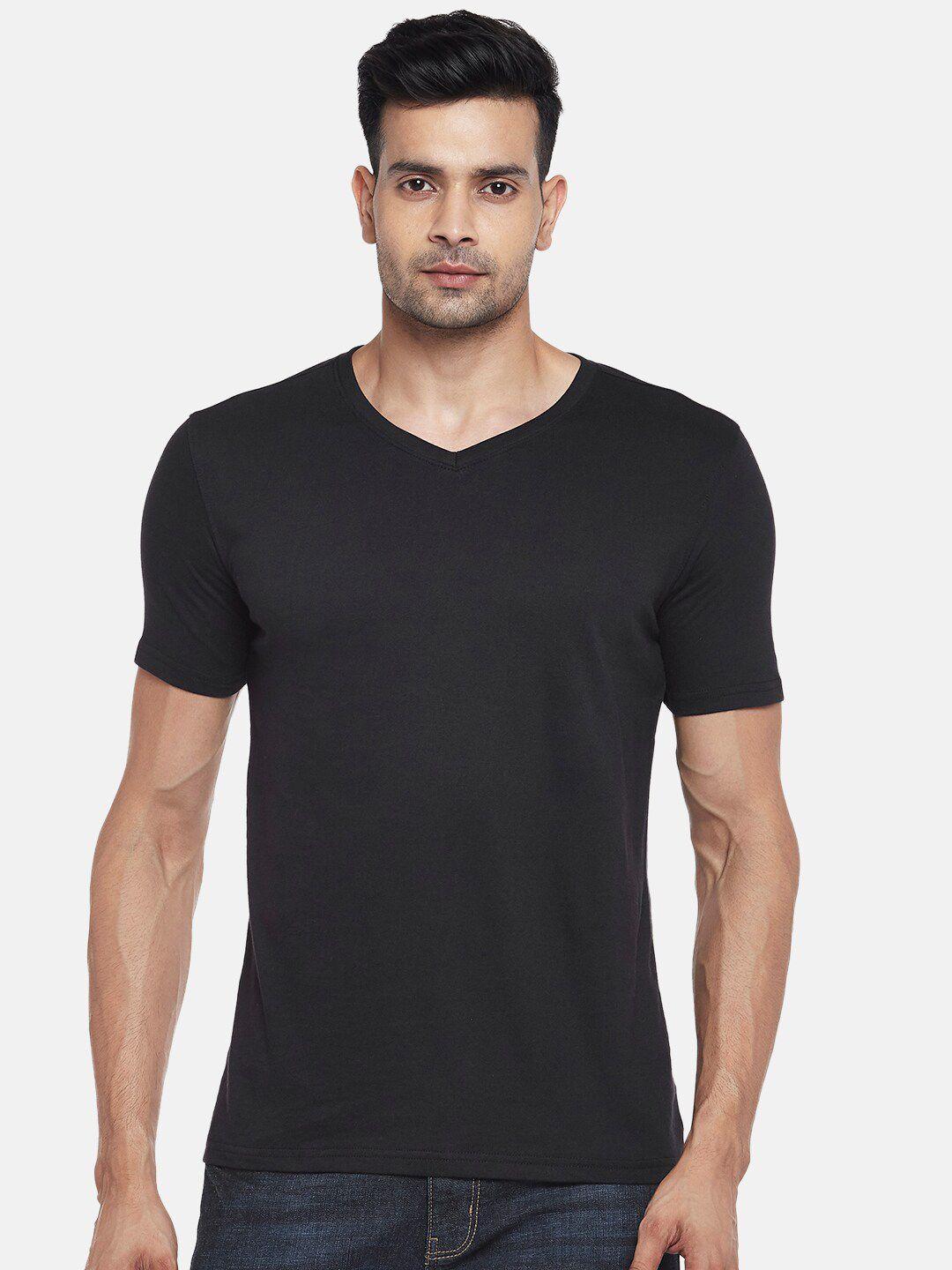 byford by pantaloons men black v-neck pockets t-shirt