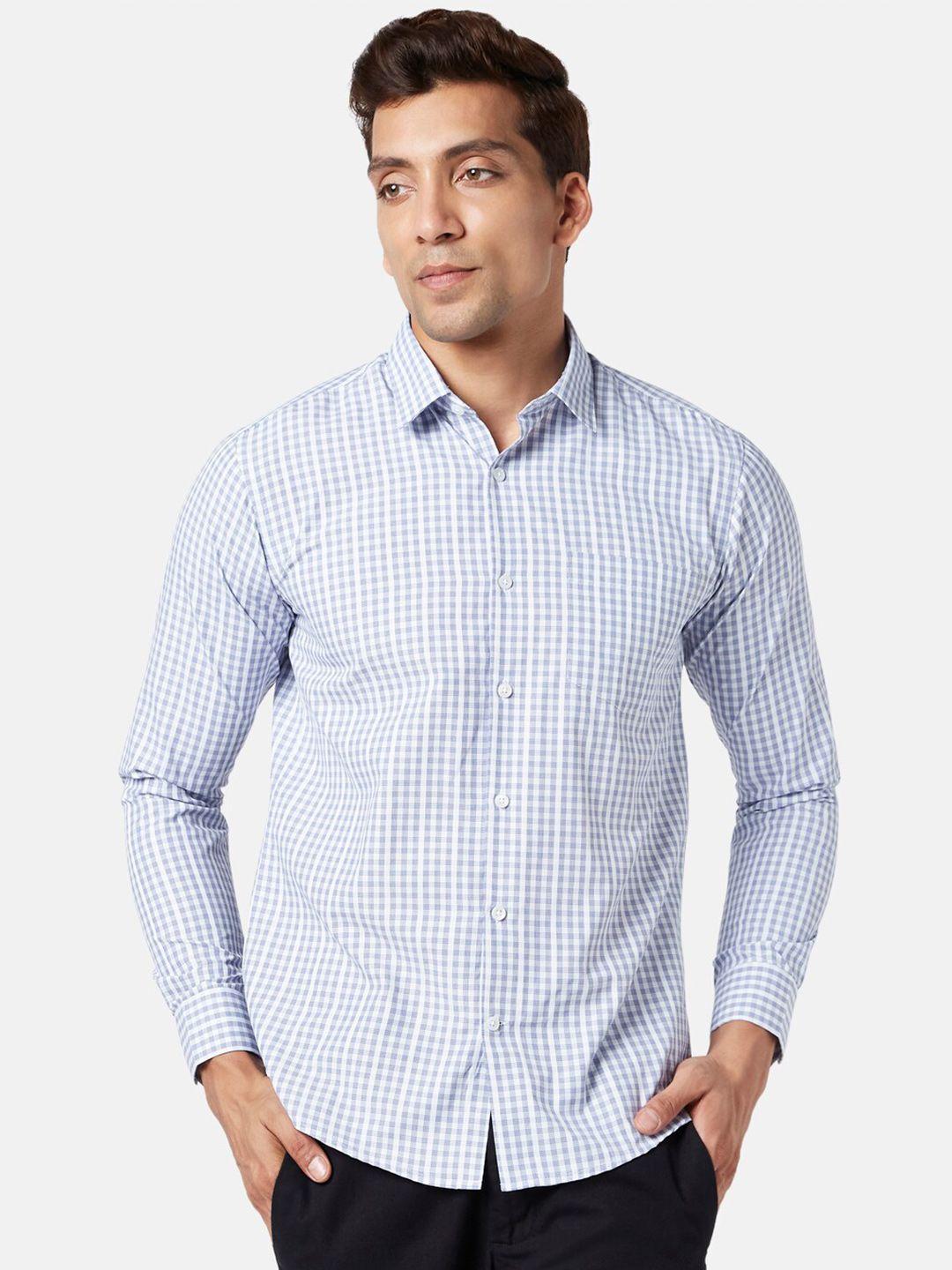 byford by pantaloons men cotton slim fit checked shirt