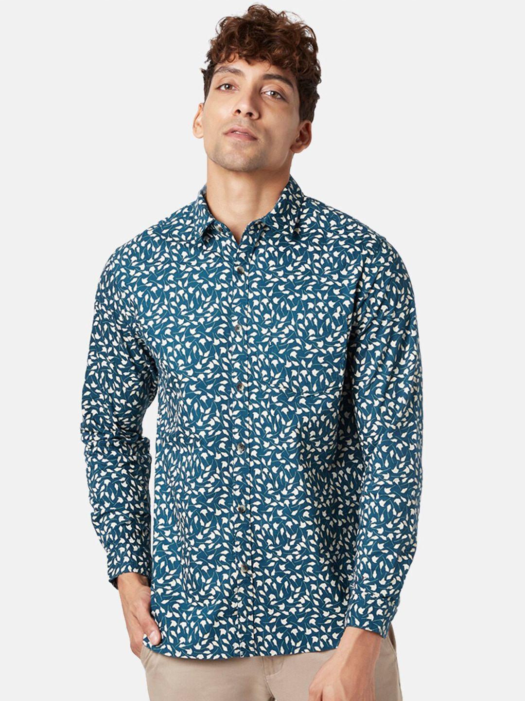 byford by pantaloons men cotton slim fit floral printed casual shirt