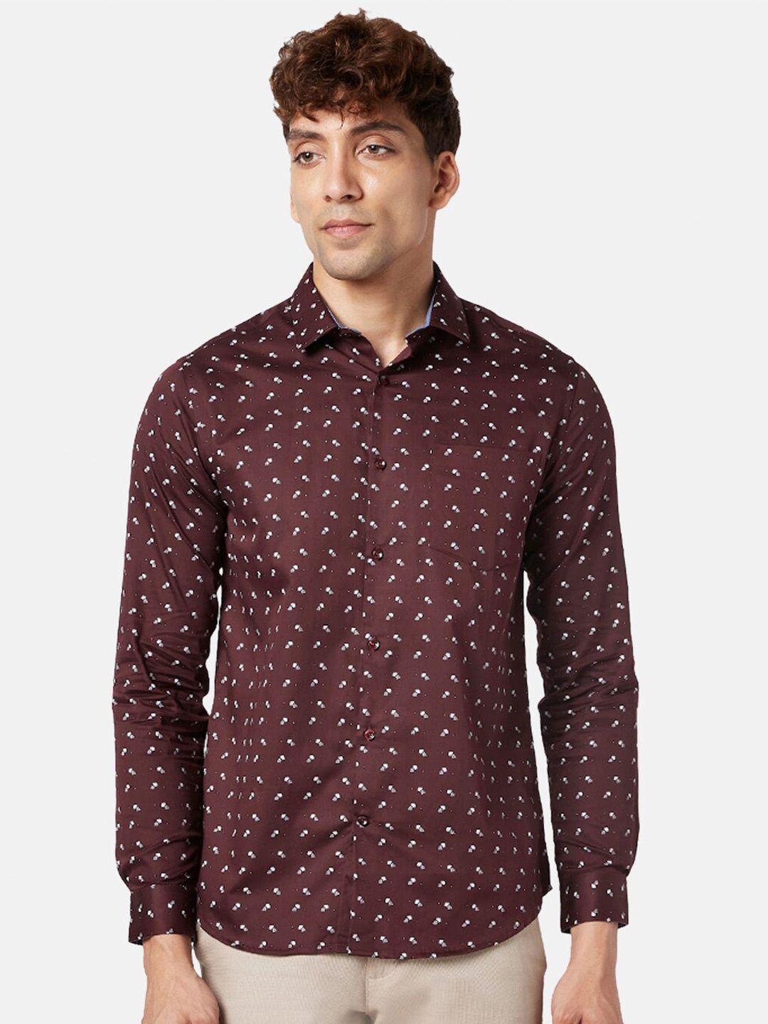 byford by pantaloons men cotton slim fit printed casual shirt