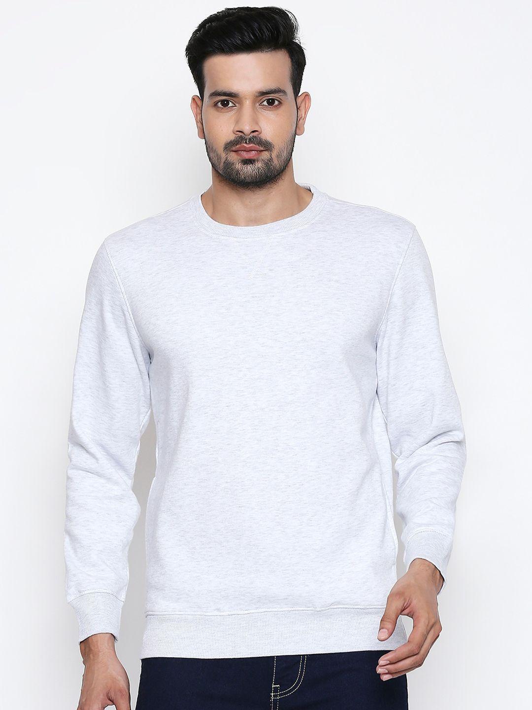 byford by pantaloons men grey solid cotton sweatshirt