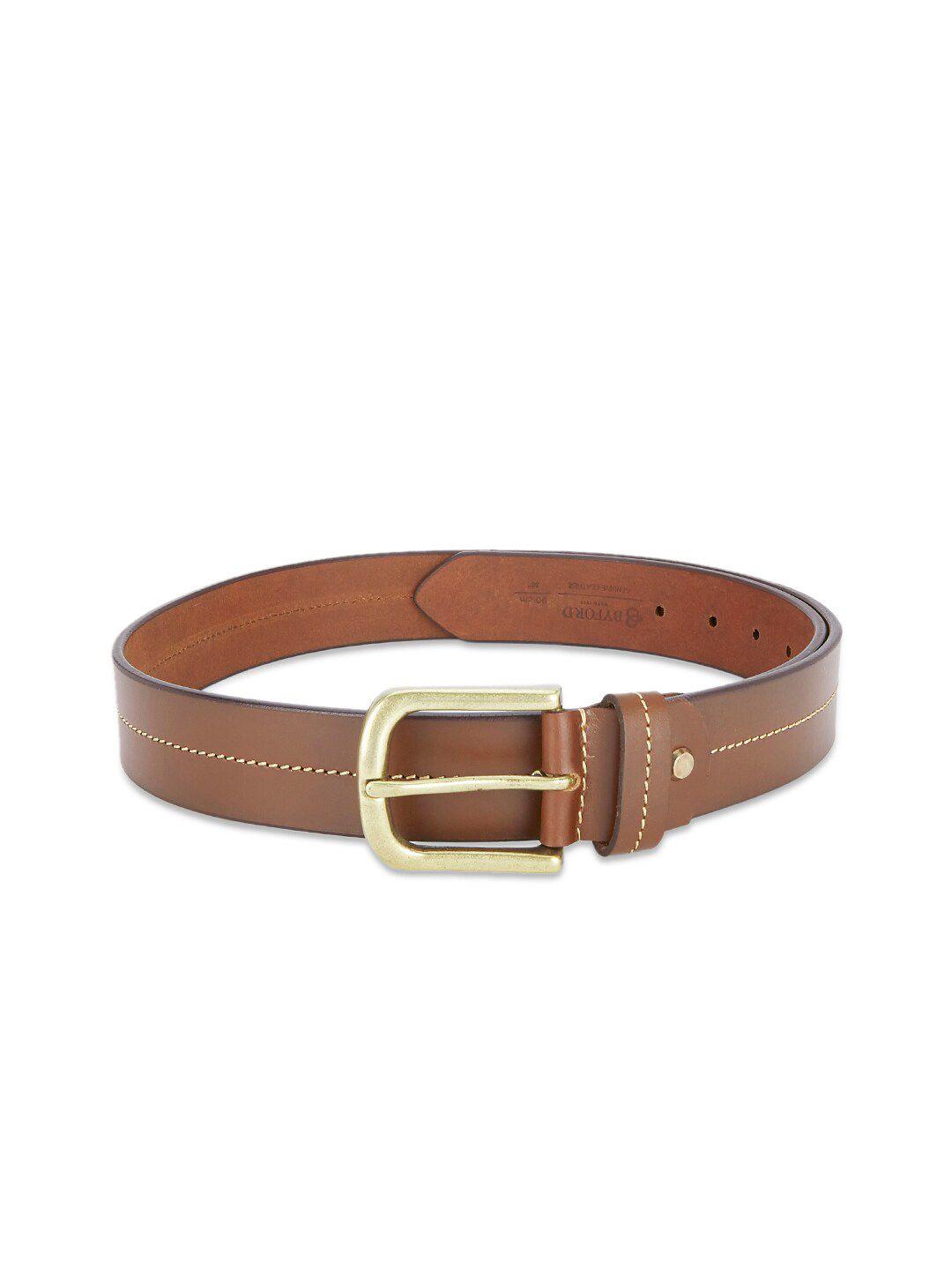 byford by pantaloons men leather formal belt