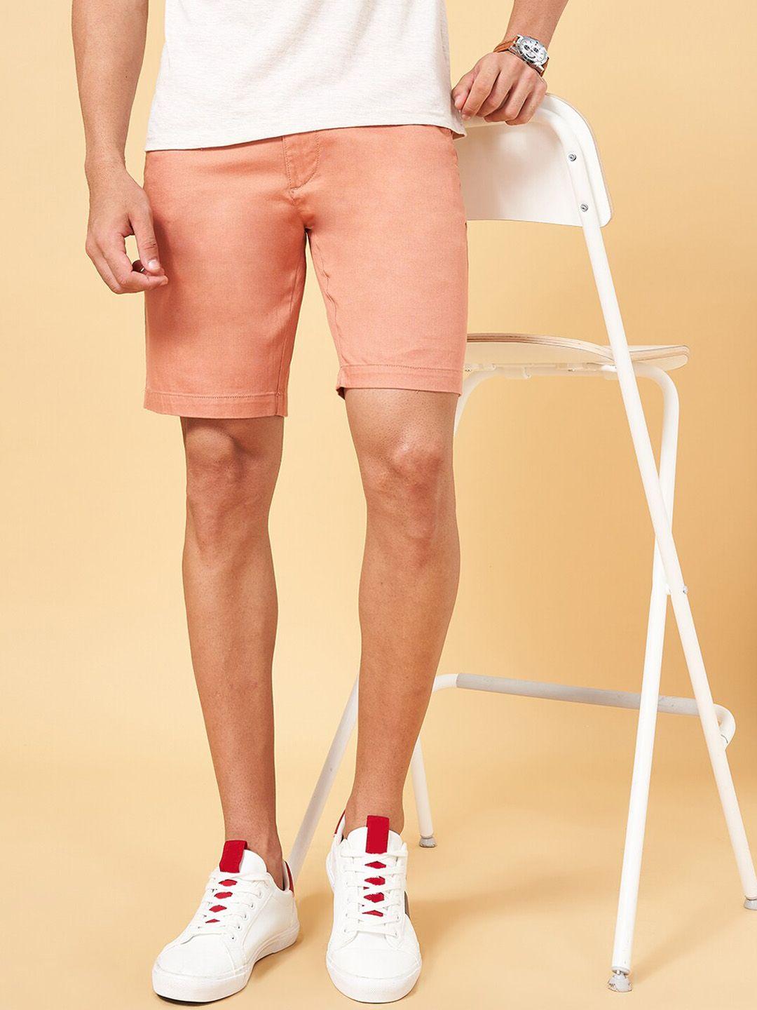 byford by pantaloons men mid-rise slim fit regular shorts