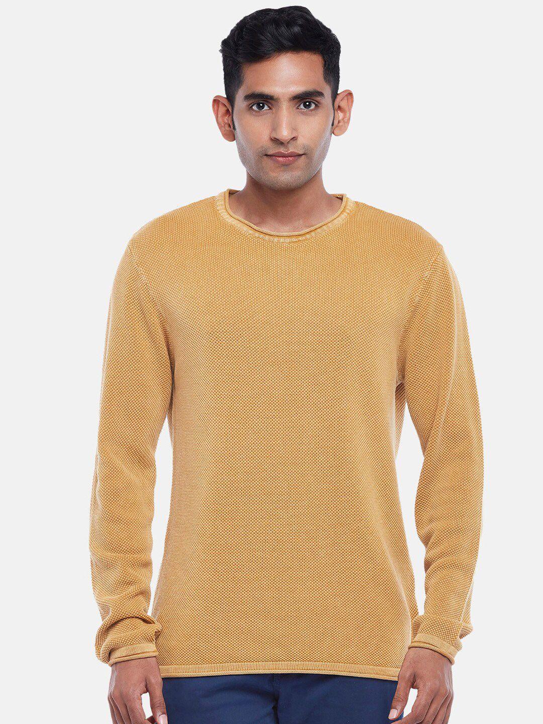 byford by pantaloons men mustard solid pullover
