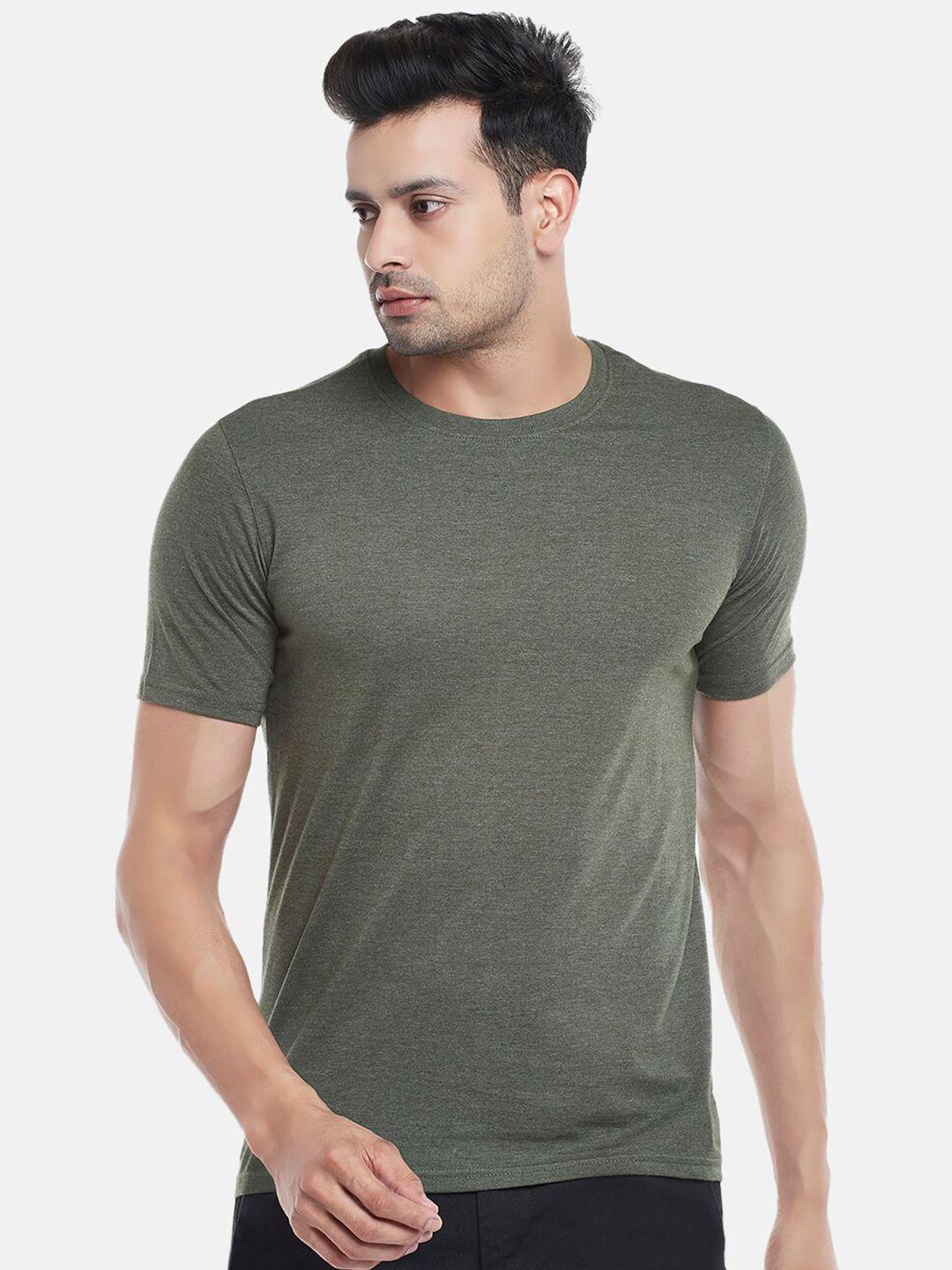 byford by pantaloons men olive green outdoor t-shirt