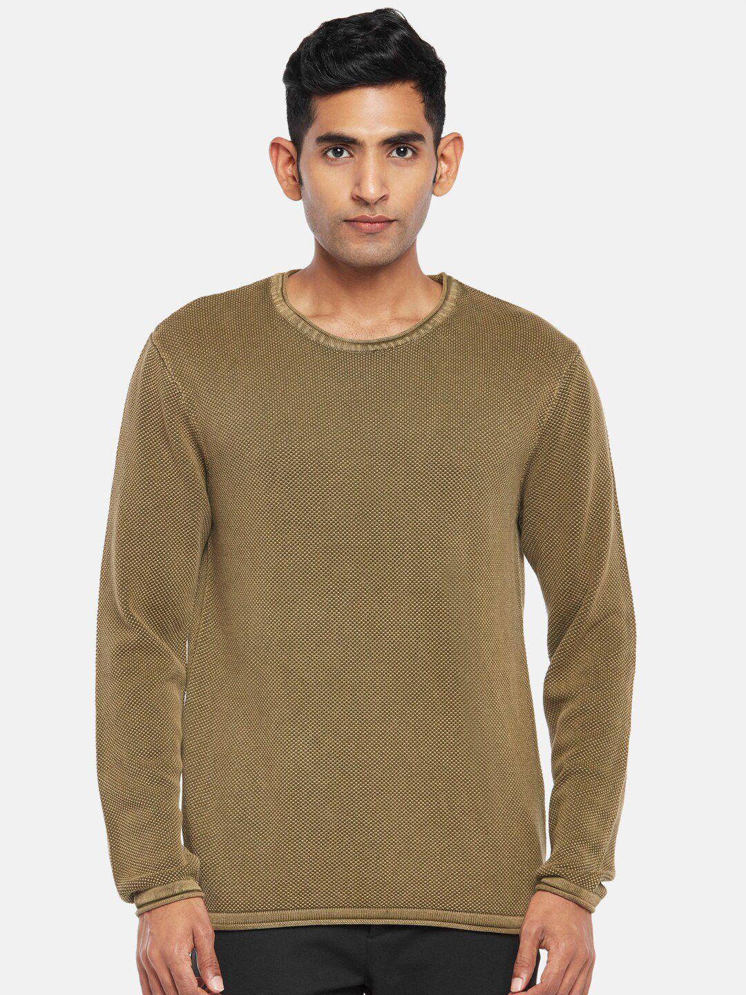 byford by pantaloons men olive green solid pullover