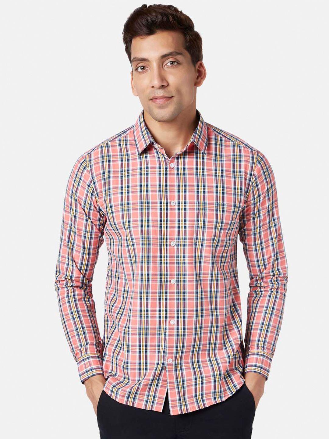 byford by pantaloons men slim fit checked casual shirt