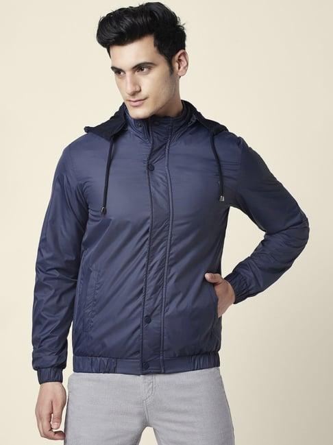 byford by pantaloons navy regular fit sports hoodie