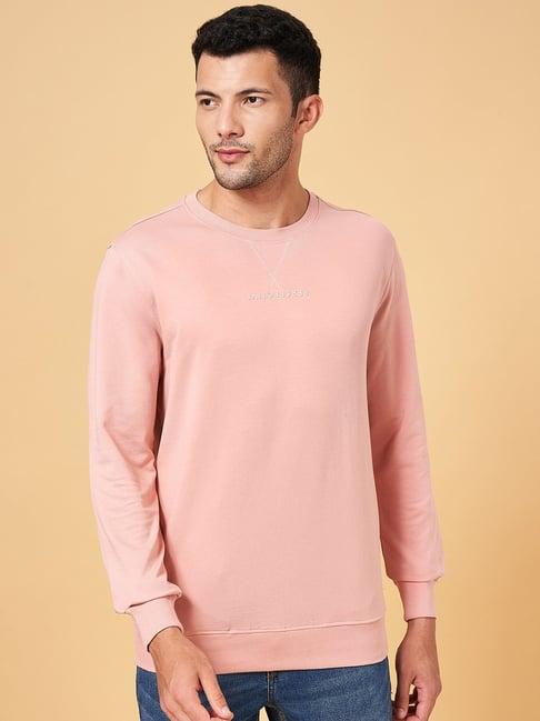 byford by pantaloons peach cotton slim fit sweatshirt