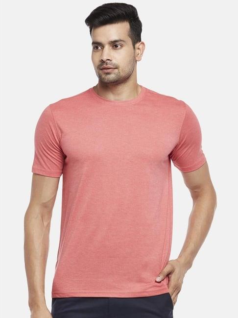 byford by pantaloons pink cotton regular fit t-shirt