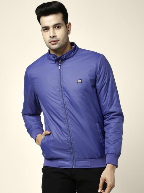 byford by pantaloons royal blue regular fit sports jacket