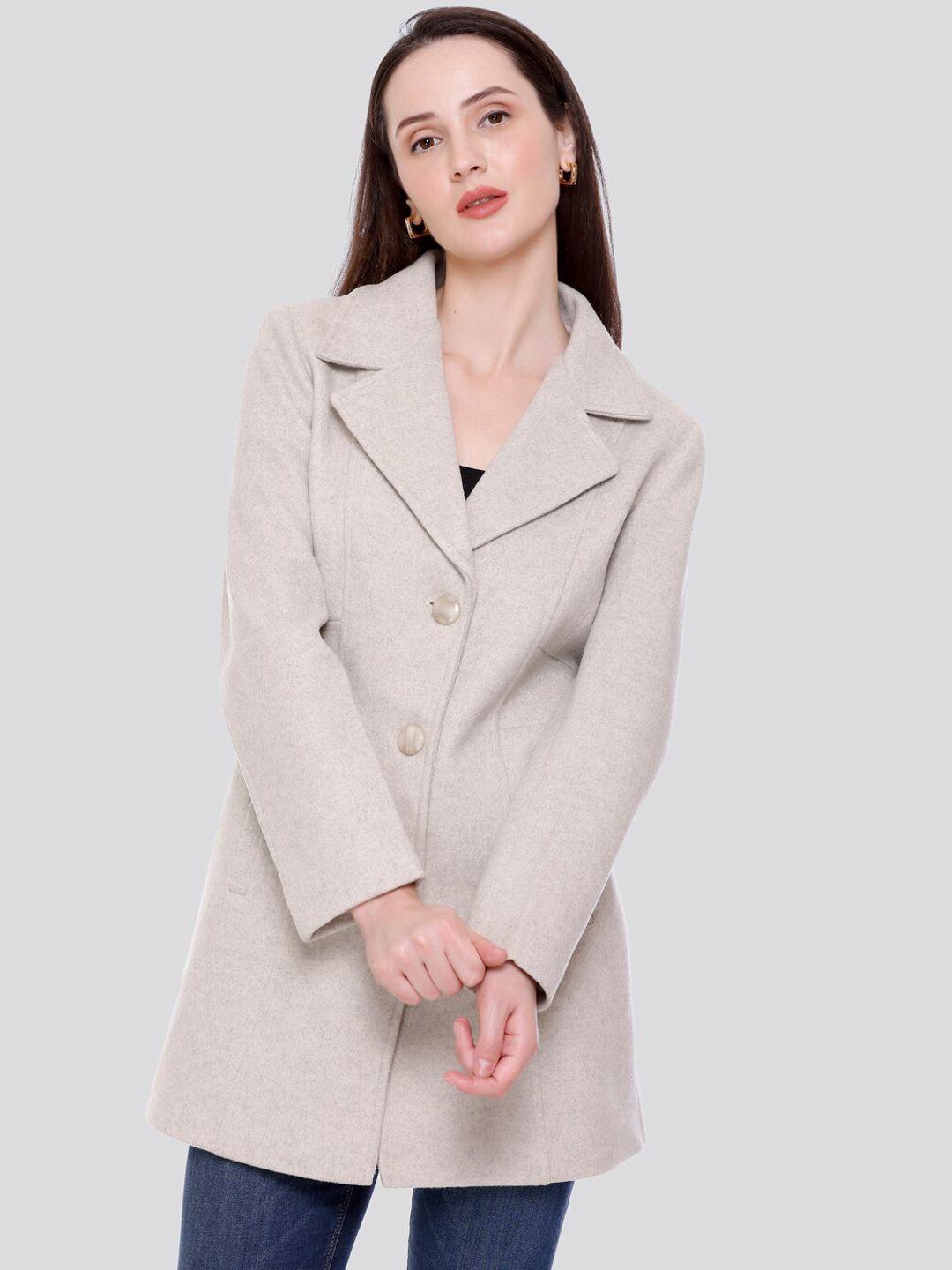 c-aerin notched lapel single breasted winter overcoat