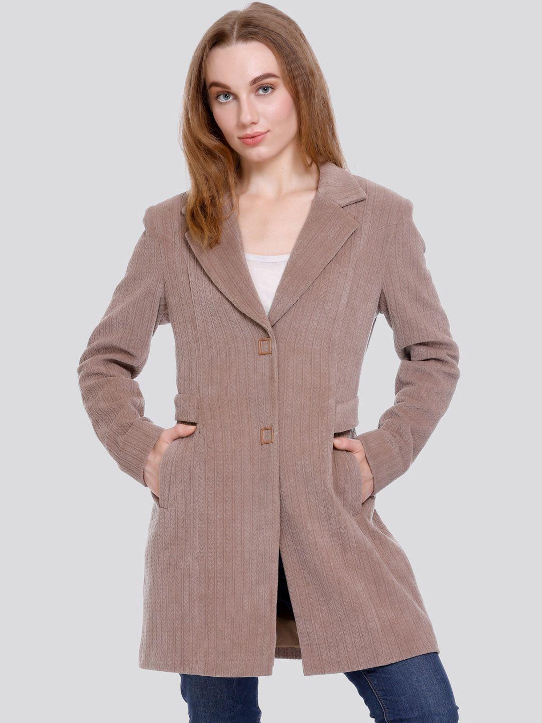 c-aerin self design single breasted winter overcoat