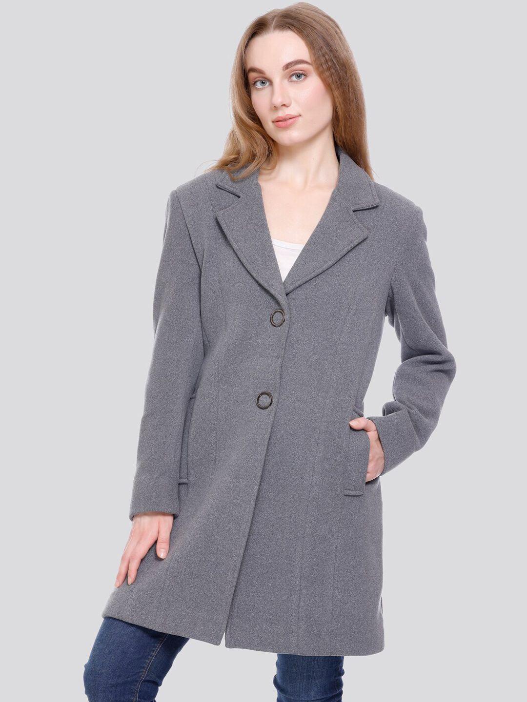 c-aerin self design single breasted winter wear overcoat