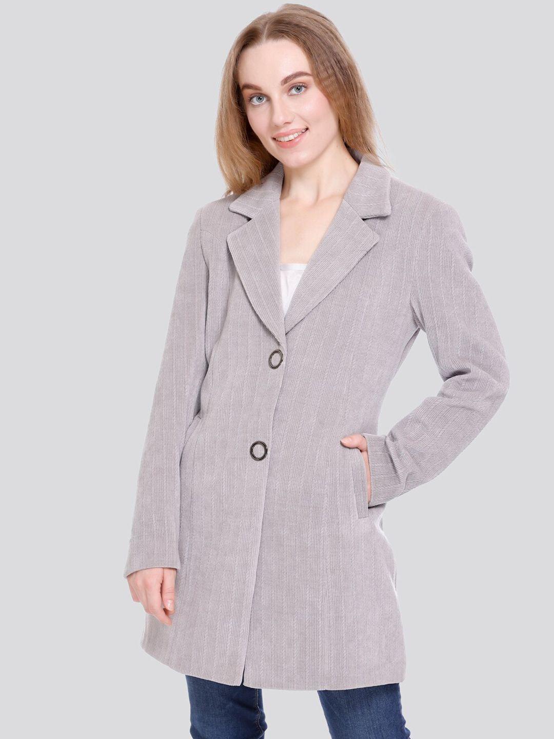 c-aerin self design single breasted winter wear stylish overcoat
