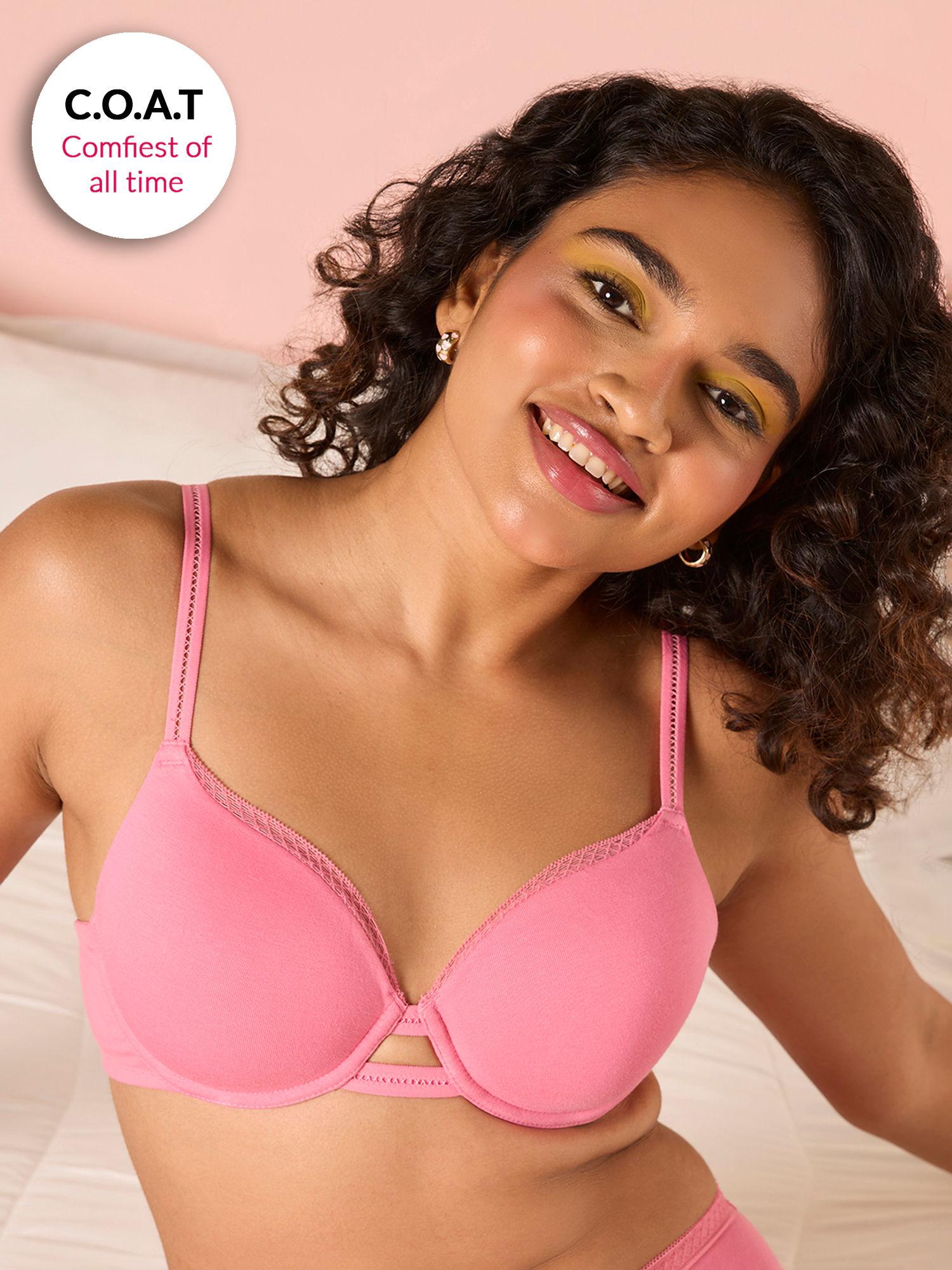 c.o.a.t padded wired bra - rose lmb1030