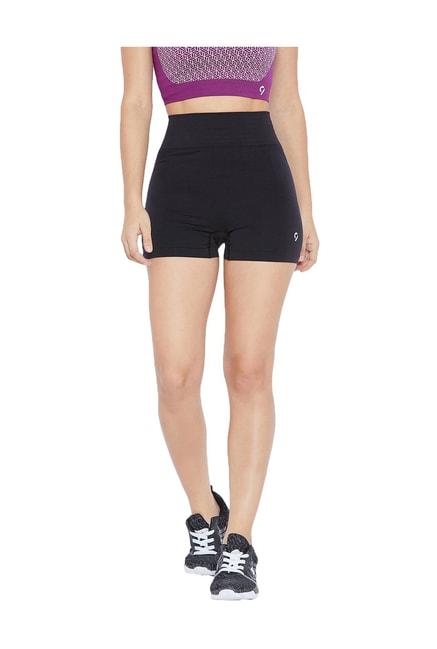 c9 black regular fit sports shorts
