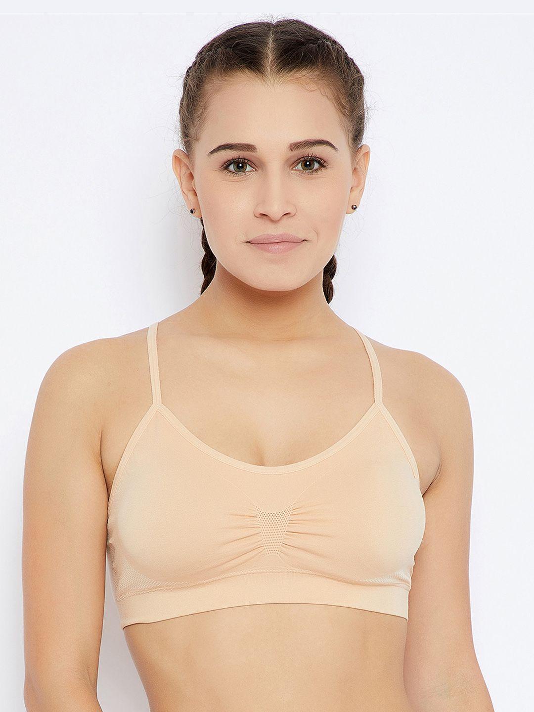 c9 airwear beige solid non-wired non padded everyday bra pz2135_nude