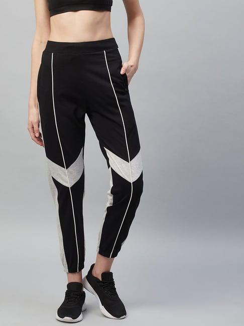 c9 airwear black & white cotton regular fit joggers