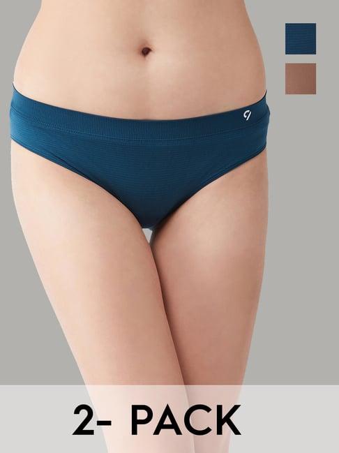 c9 airwear blue & brown hipster panty - pack of 2