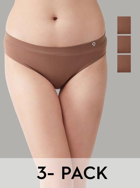 c9 airwear brown hipster panty - pack of 3